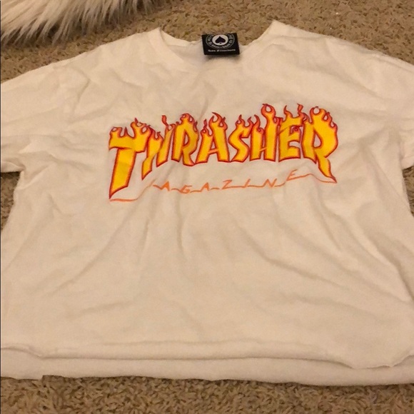 cropped thrasher tee
